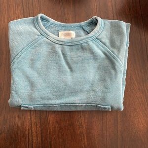 💙EUC Gymboree Boys Pullover Long sleeve 2T Sweatshirt Teal Blue W/Muff Pocket
